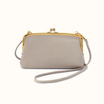 Cora Slg Crossbody In Pebbled Leather - Taupe- FOL