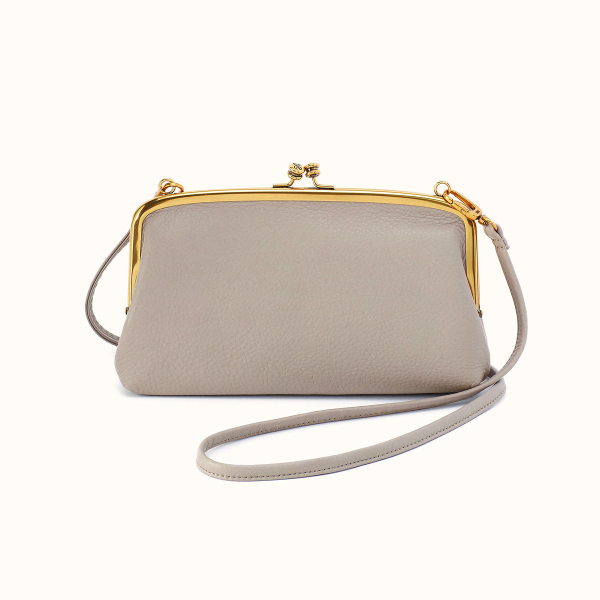 Cora Slg Crossbody In Pebbled Leather - Taupe- FOL