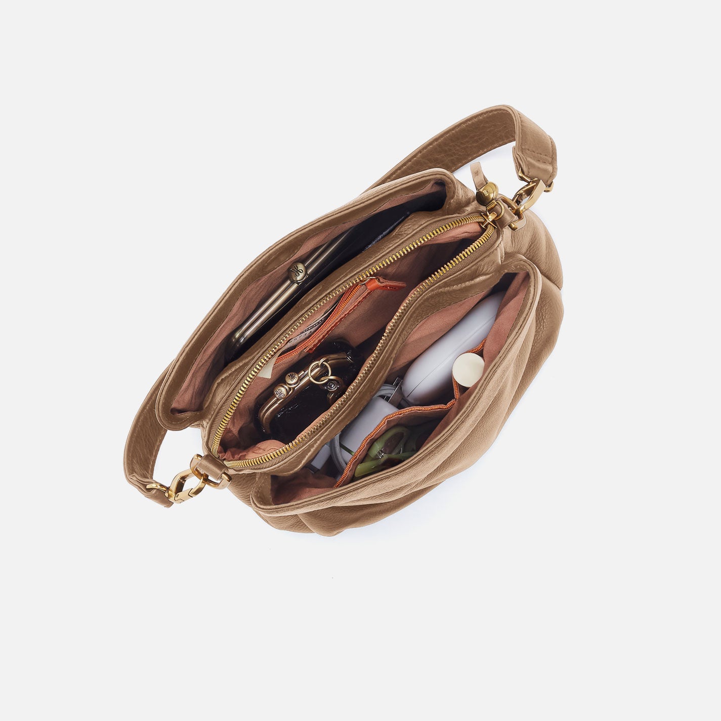 Starr Convertible Bag Shoulder in Pebbled Leather - Cedar