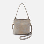 Starr Convertible Shoulder Bag in Nubuck Leather - Golden Granite