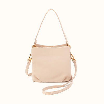 Starr Convertible Shoulder Bag In Pebbled Leather - Stonewash