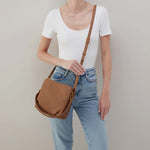 Starr Convertible Shoulder Bag In Pebbled Leather - Timber Brown