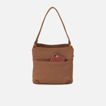 Starr Convertible Shoulder Bag In Pebbled Leather - Timber Brown