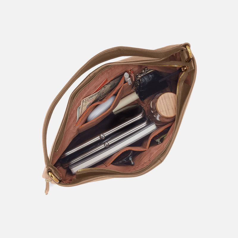 Harley Hobo in Pebbled Leather - Cedar Sagebrush