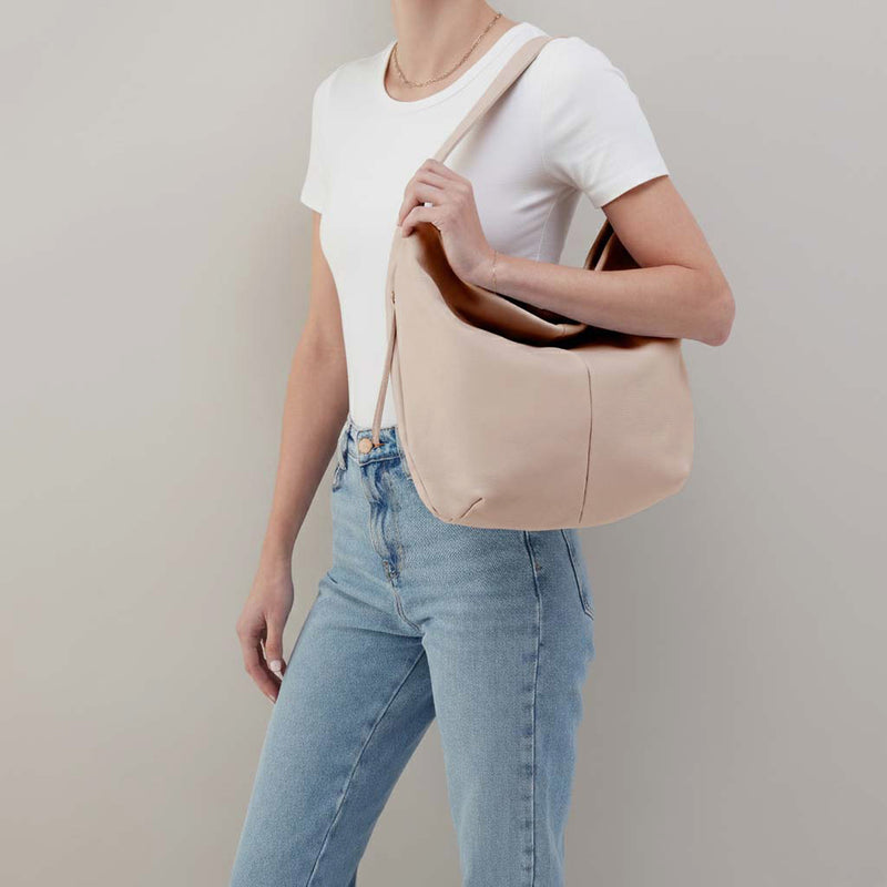 Harley Hobo In Pebbled Leather - Stonewash