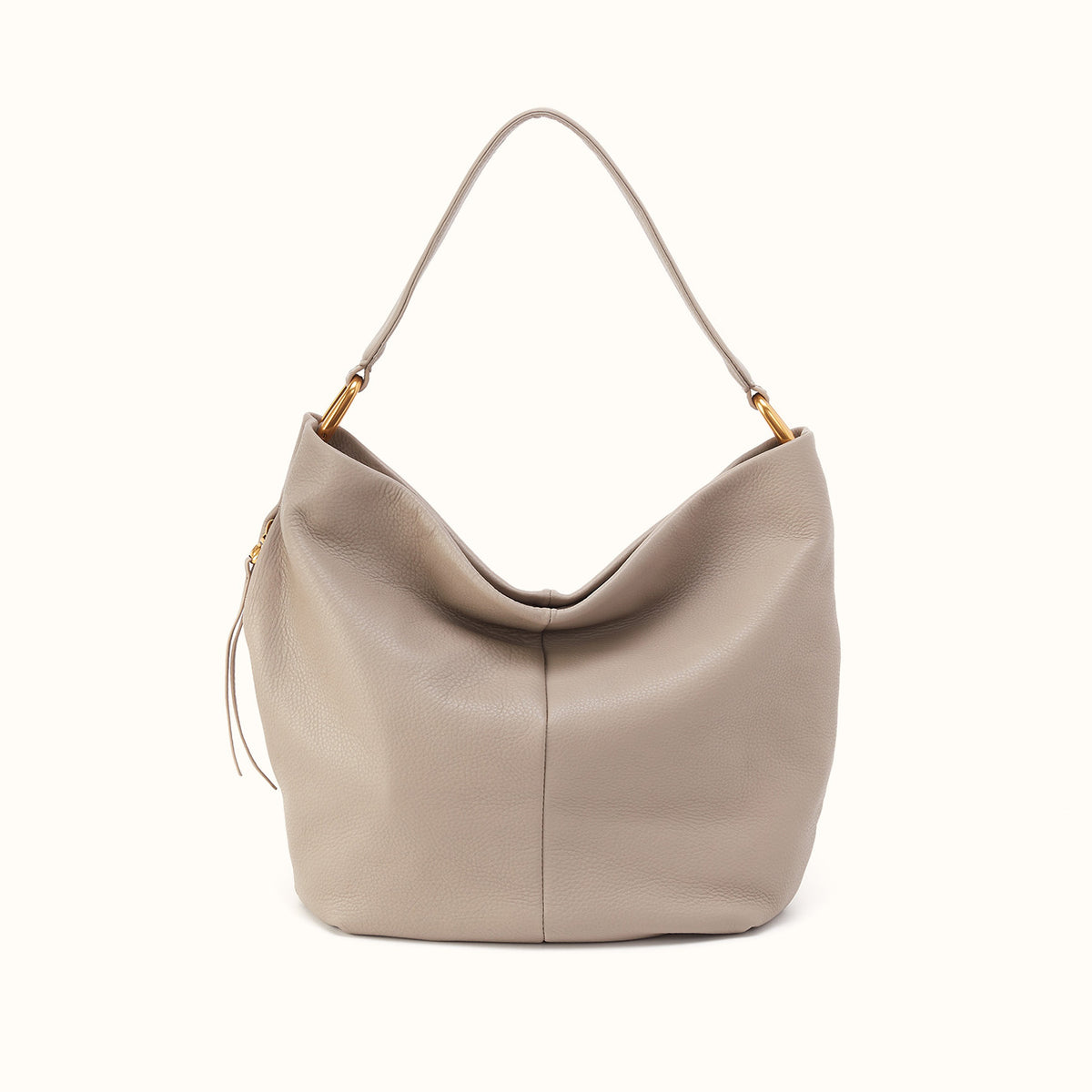 Harley Hobo In Pebbled Leather - Taupe- FOL