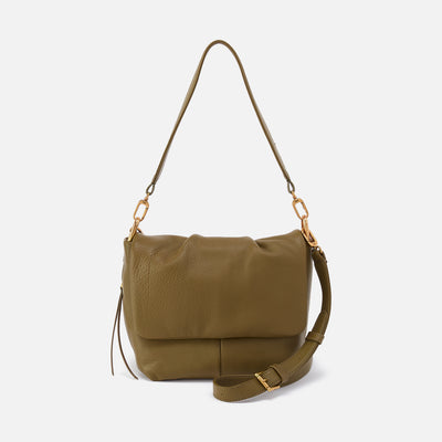 Harley Convertible Shoulder Bag In Pebbled Leather - Sunlit Sage