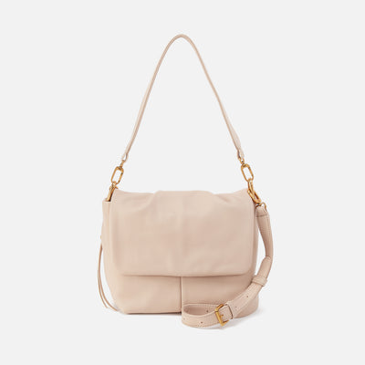 Harley Convertible Shoulder Bag In Pebbled Leather - Stonewash