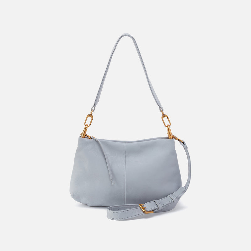 Advance Shoulder Bag in Pebbled Leather - Indigo Cloud