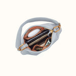Advance Shoulder Bag in Pebbled Leather - Indigo Cloud