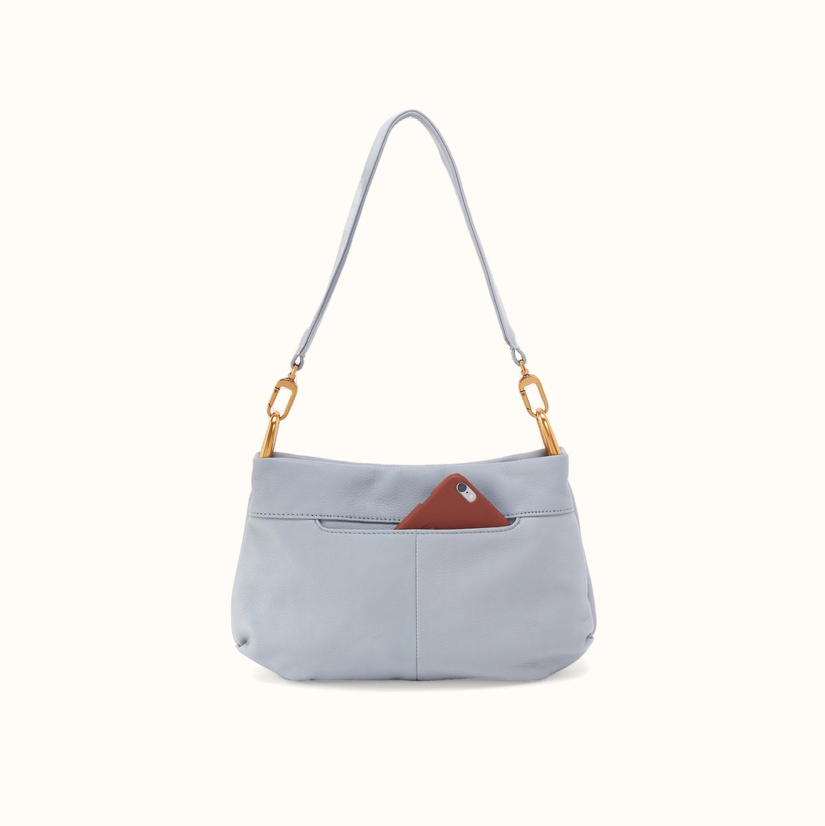 Advance Shoulder Bag in Pebbled Leather - Indigo Cloud