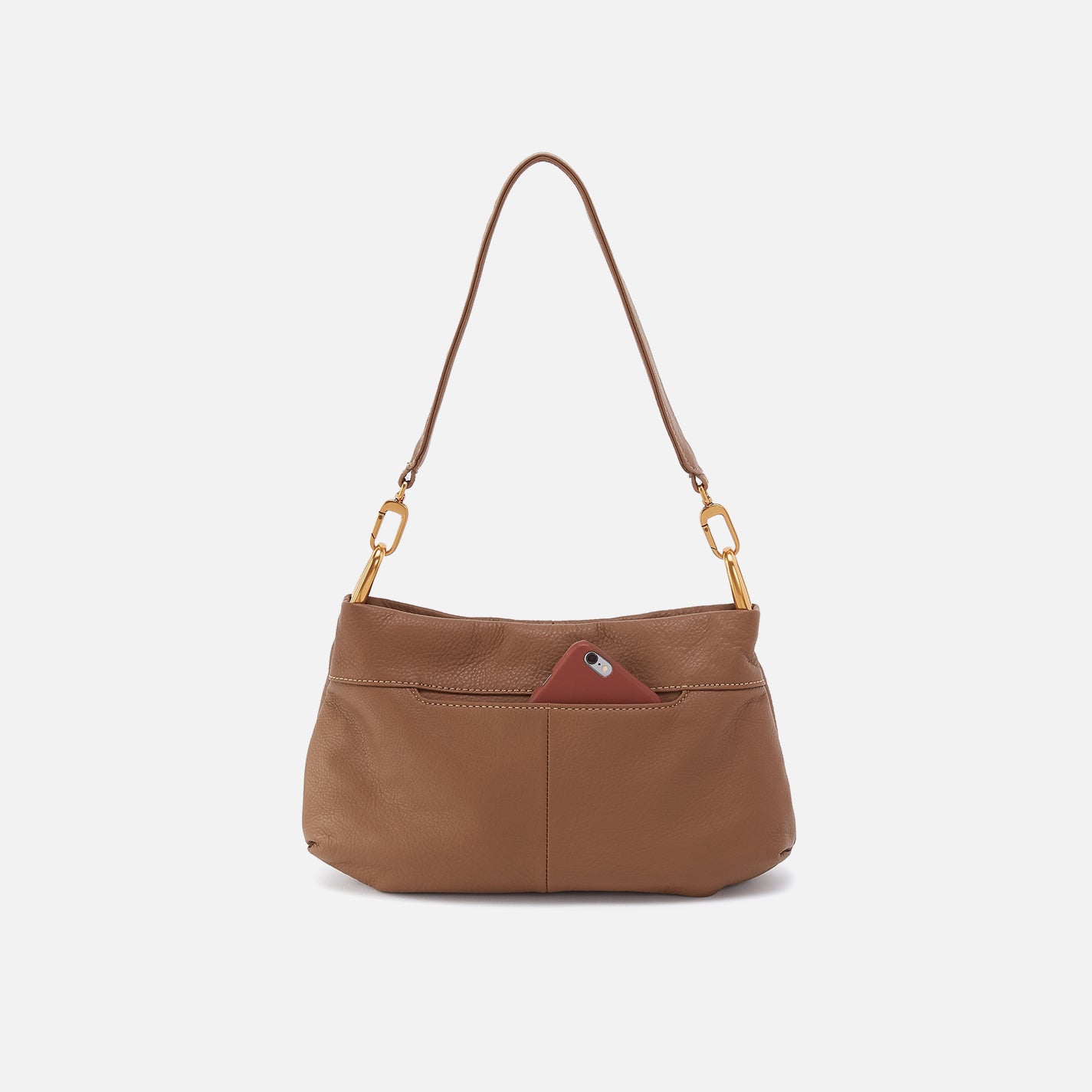 Advance Shoulder Bag in Pebbled Leather - Timber Brown – HOBO