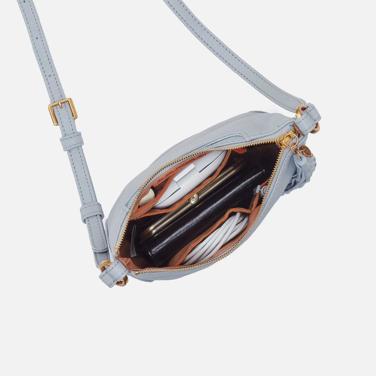 Lexi Crossbody in Pebbled Leather - Indigo Cloud
