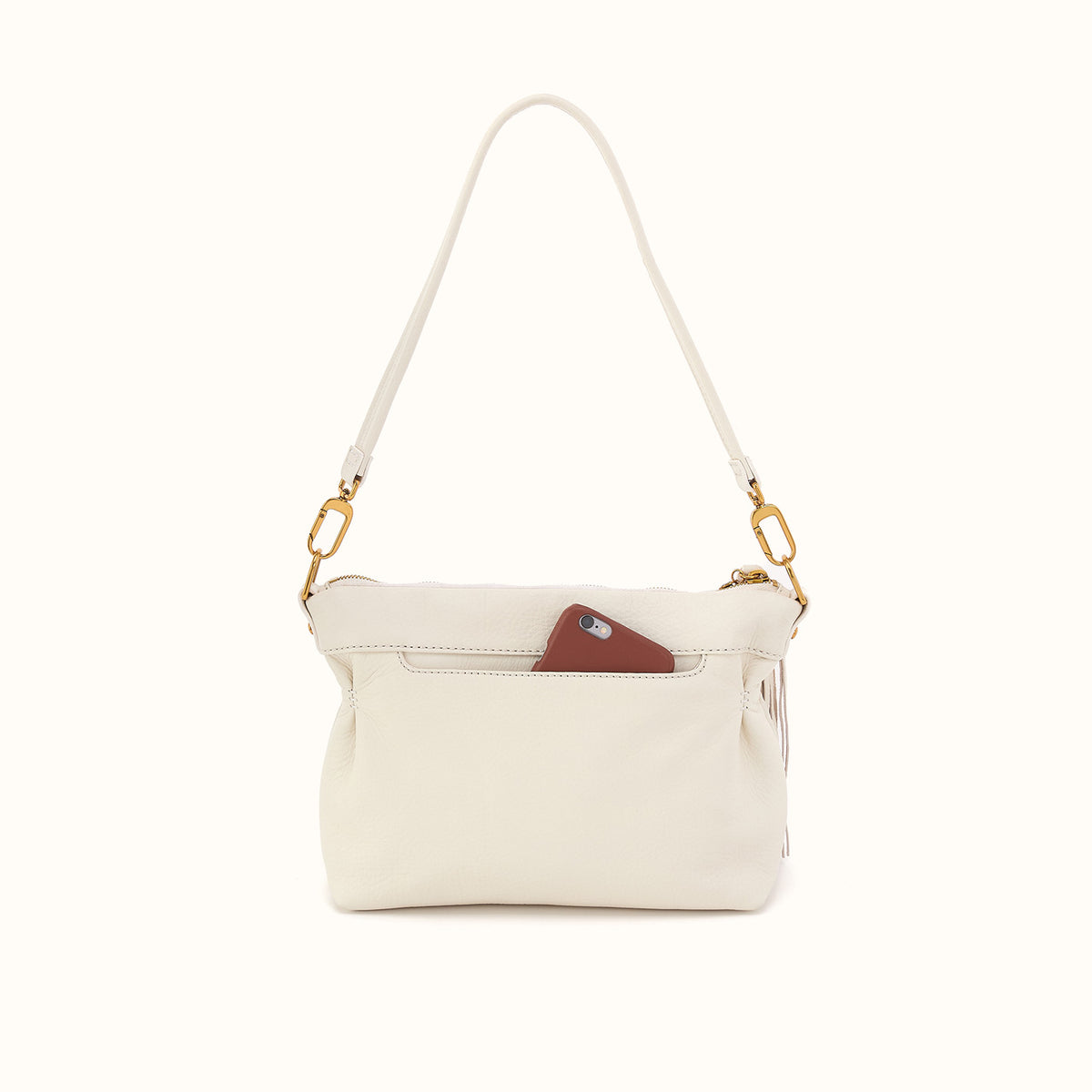 Kori Crossbody Shoulder Bag in Pebbled Leather - Coastal Cloud