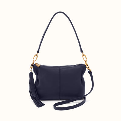 Kori Crossbody Shoulder Bag In Pebbled Leather - Ink Navy