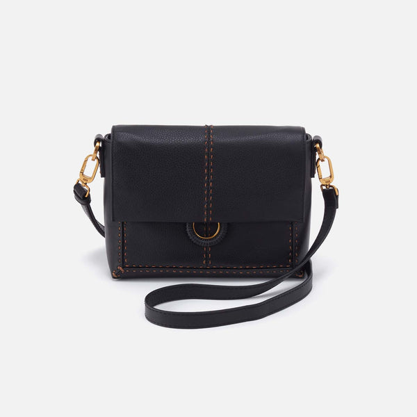 Austin Flap Crossbody in Pebbled Leather - Black – HOBO
