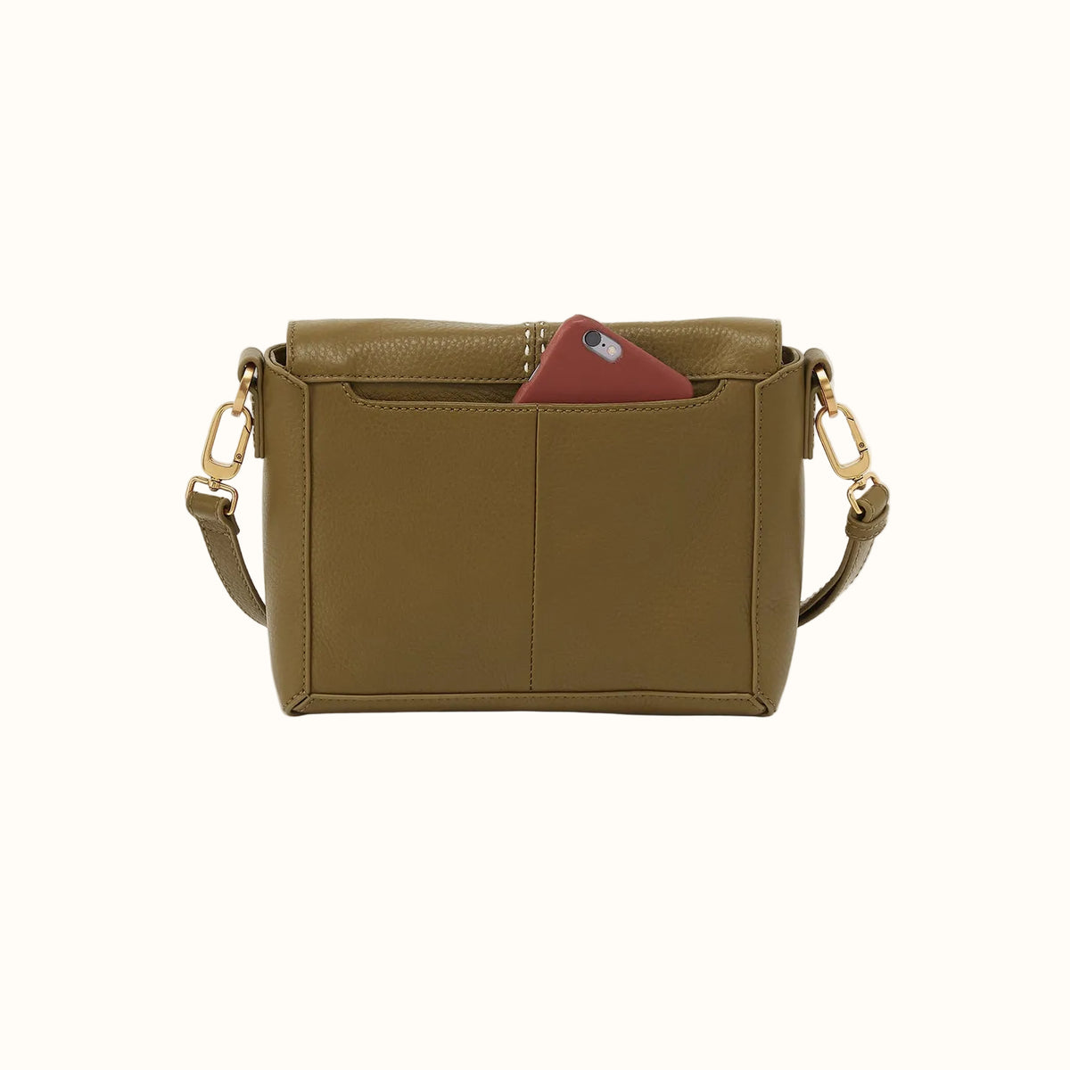 Austin Flap Crossbody In Pebbled Leather - Sunlit Sage