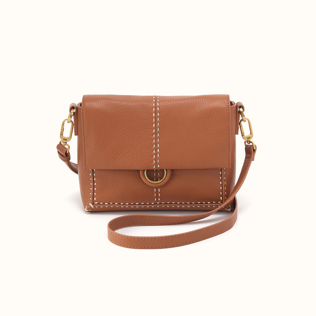 Austin Flap Crossbody in Pebbled Leather - Warm Honey – HOBO