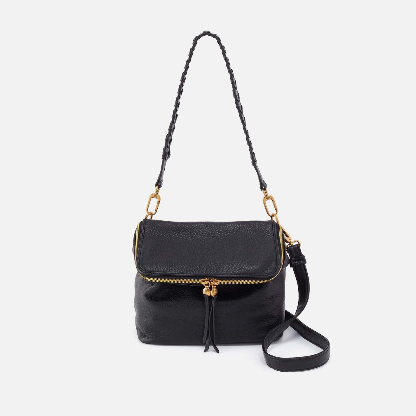 Fernwell Medium Crossbody in Pebbled Leather - Black – HOBO