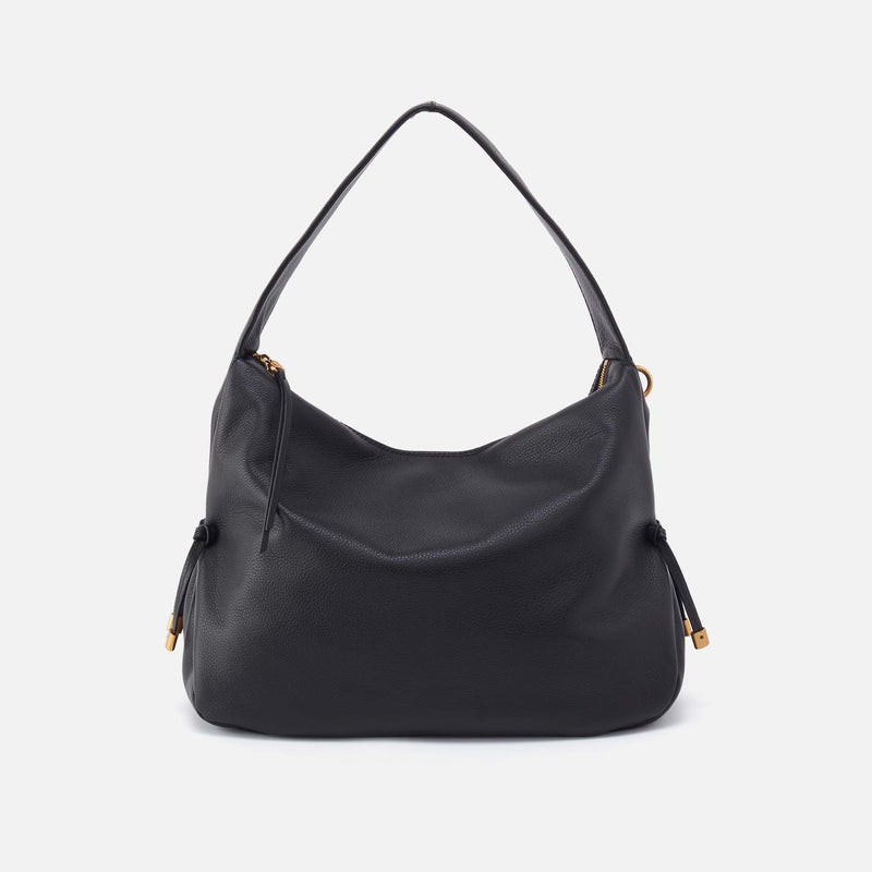 Kori Hobo in Pebbled Leather - Black