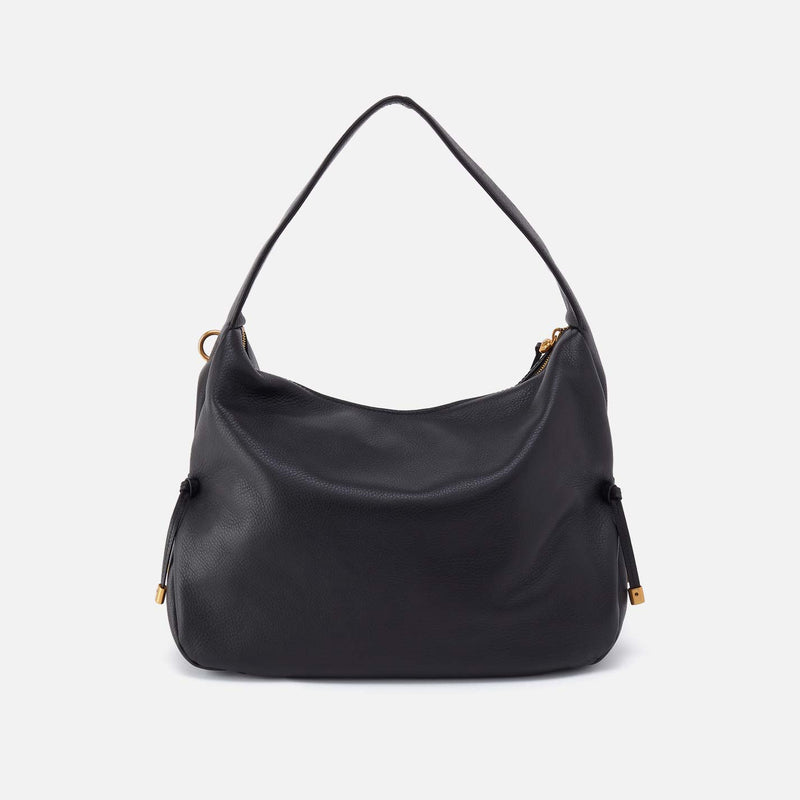 Kori Hobo in Pebbled Leather - Black