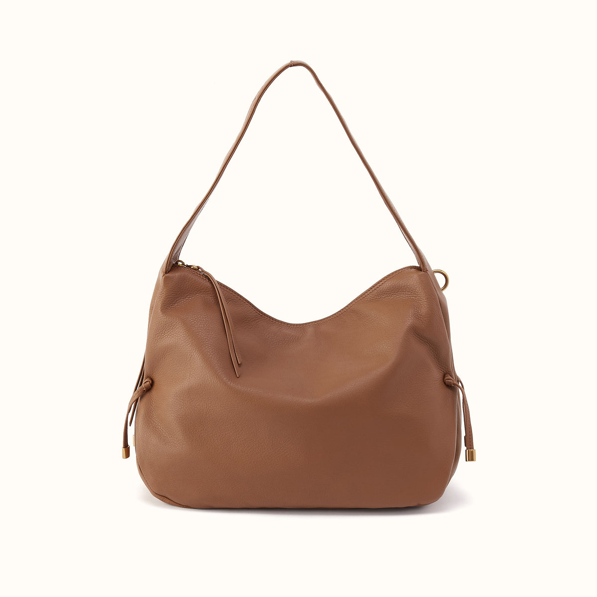 Kori Hobo In Pebbled Leather - Timber Brown- FOL