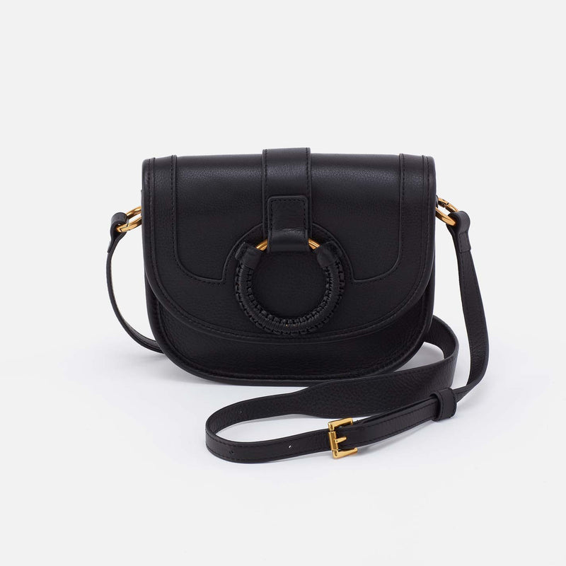 Kiva Small Crossbody in Pebbled Leather - Black