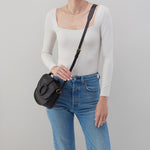 Kiva Small Crossbody in Pebbled Leather - Black