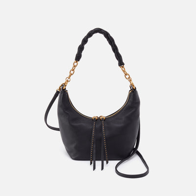Astrid Small Crossbody in Pebbled Leather - Black
