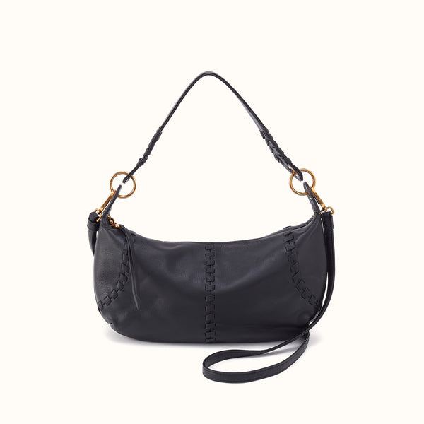 Opal Mini Shoulder In Pebbled Leather - Black – HOBO