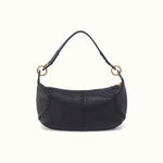 Opal Mini Shoulder In Pebbled Leather - Black