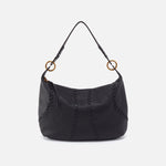 Opal Shoulder In Pebbled Leather - Black