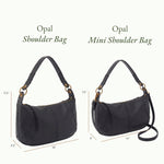 Opal Shoulder In Pebbled Leather - Black