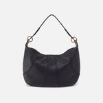 Opal Shoulder In Pebbled Leather - Black