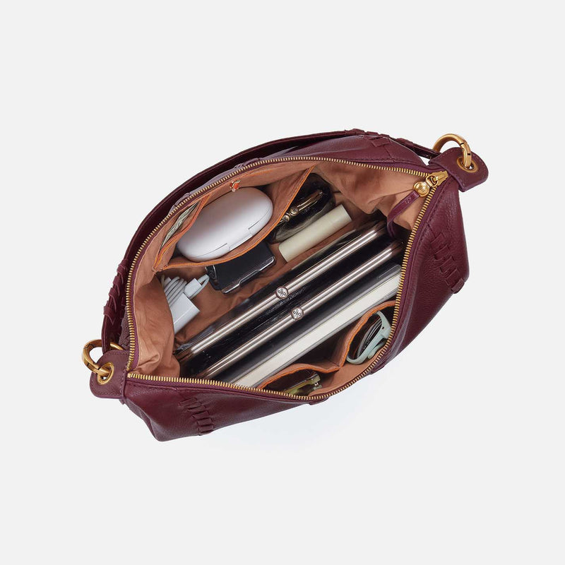 Opal Shoulder in Pebbled Leather - Mulberry Glaze