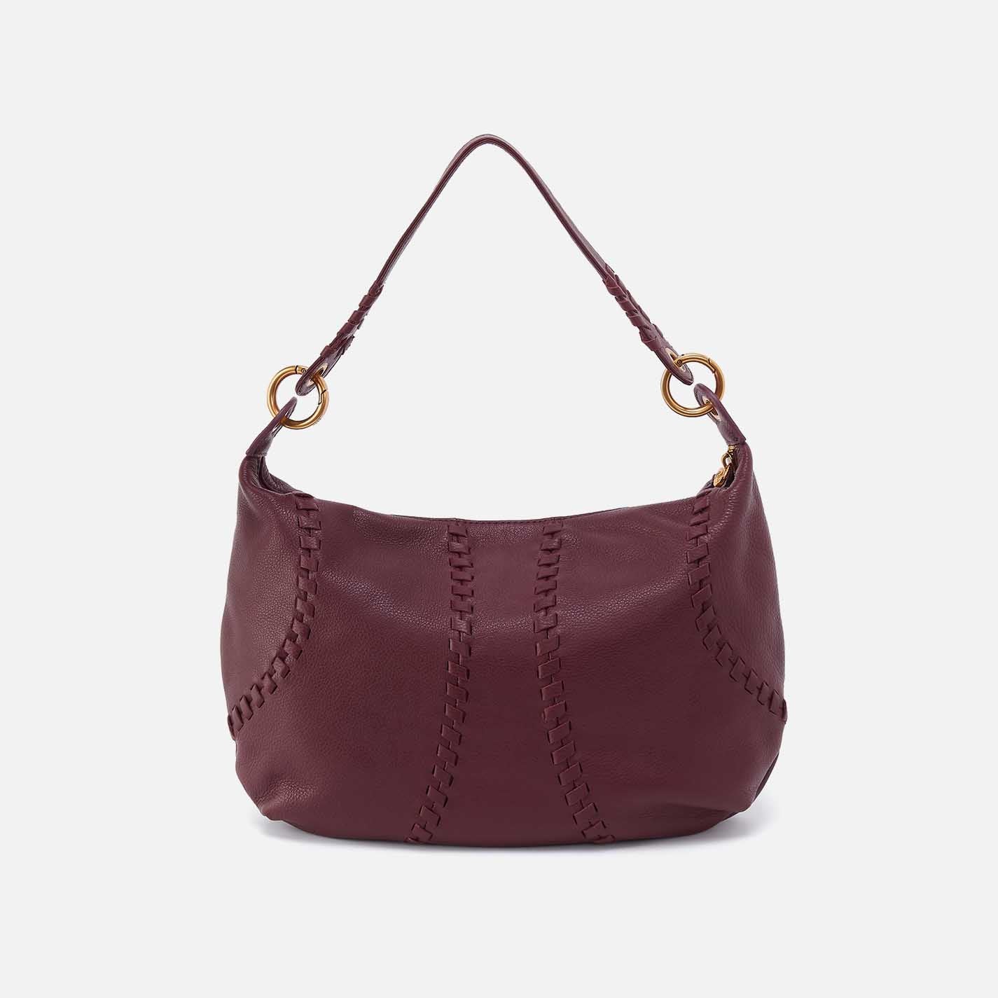 (取寄) ホーボー レディース オパール ショルダー HOBO women Opal Shoulder Mulberry Glaze Opal Shoulder in Pebbled Leather - Mulberry Glaze – HOBO