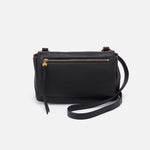 Quince Flap Crossbody in Pebbled Leather - Black