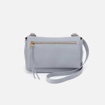 Quince Flap Crossbody in Pebbled Leather - Indigo Cloud