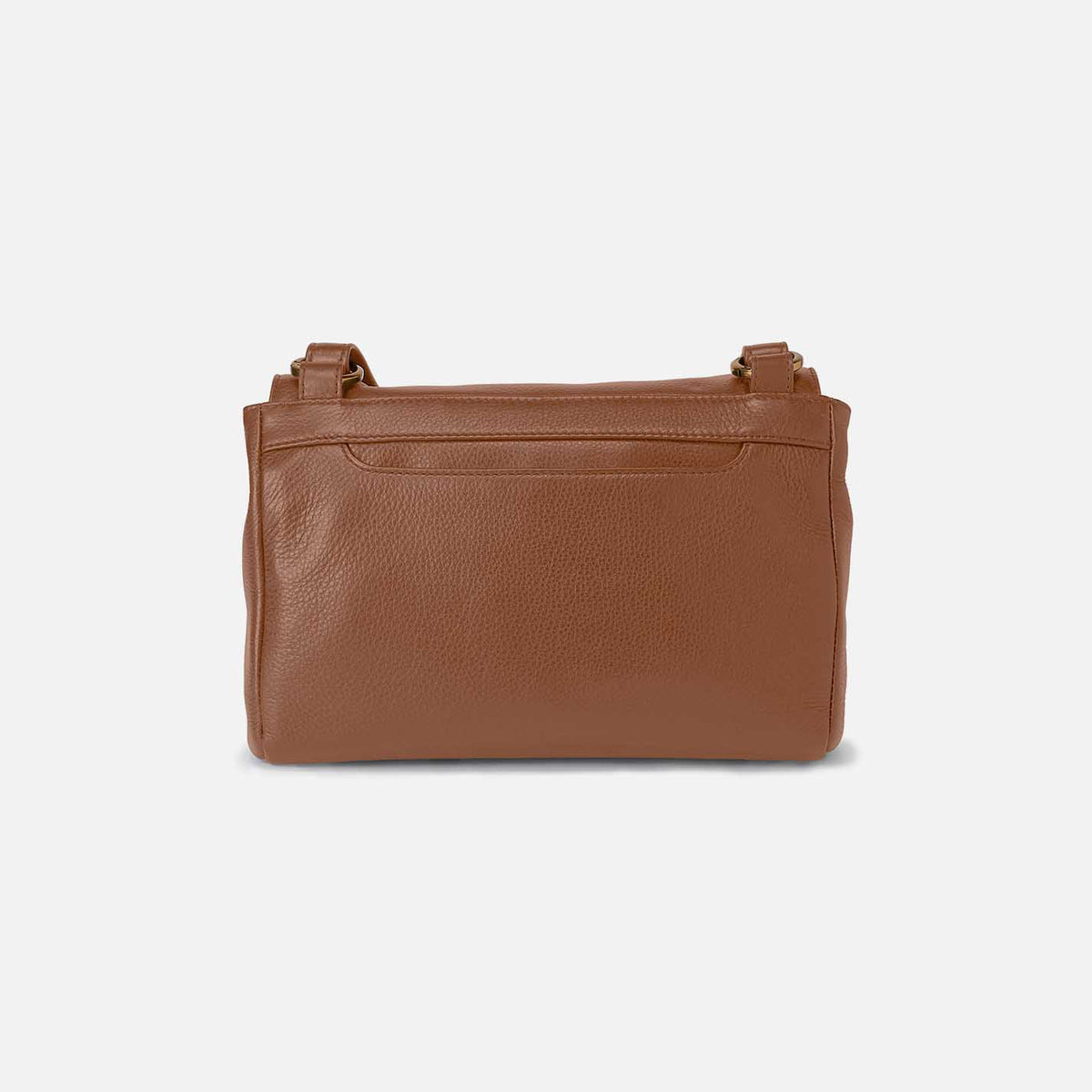 Quince Flap Crossbody in Pebbled Leather - Timber Brown