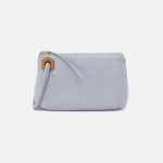 Daisy Daze Large Wristlet in Pebbled Leather - Indigo Cloud