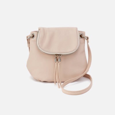 Fern Zip-Flap Crossbody In Pebbled Leather - Stonewash