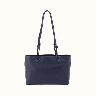 Studio Softie Tote In Pebbled Leather - Ink Navy