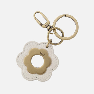 Daisy Keychain in Pebbled Leather - Coastal Cloud