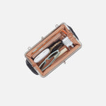 Alba Frame Small Shoulder Bag in Pebbled Leather - Black