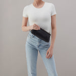 Alba Frame Small Shoulder Bag in Pebbled Leather - Black