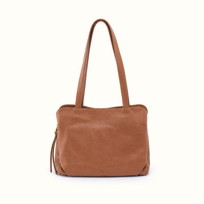 Starr Tote In Pebbled Leather - Timber Brown