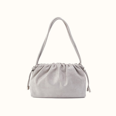 Isabelle Shoulder In Metallic Leather - Smoke Shimmer