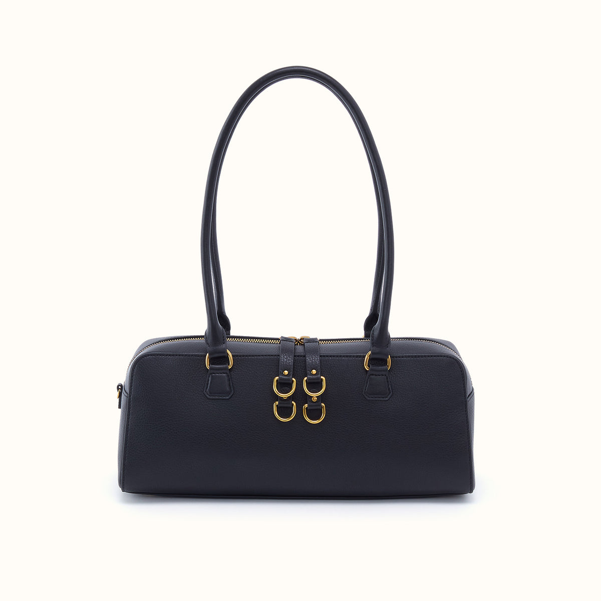 Sadie Satchel In Pebbled Leather - Black