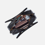 Sadie Satchel in Pebbled Leather - Black