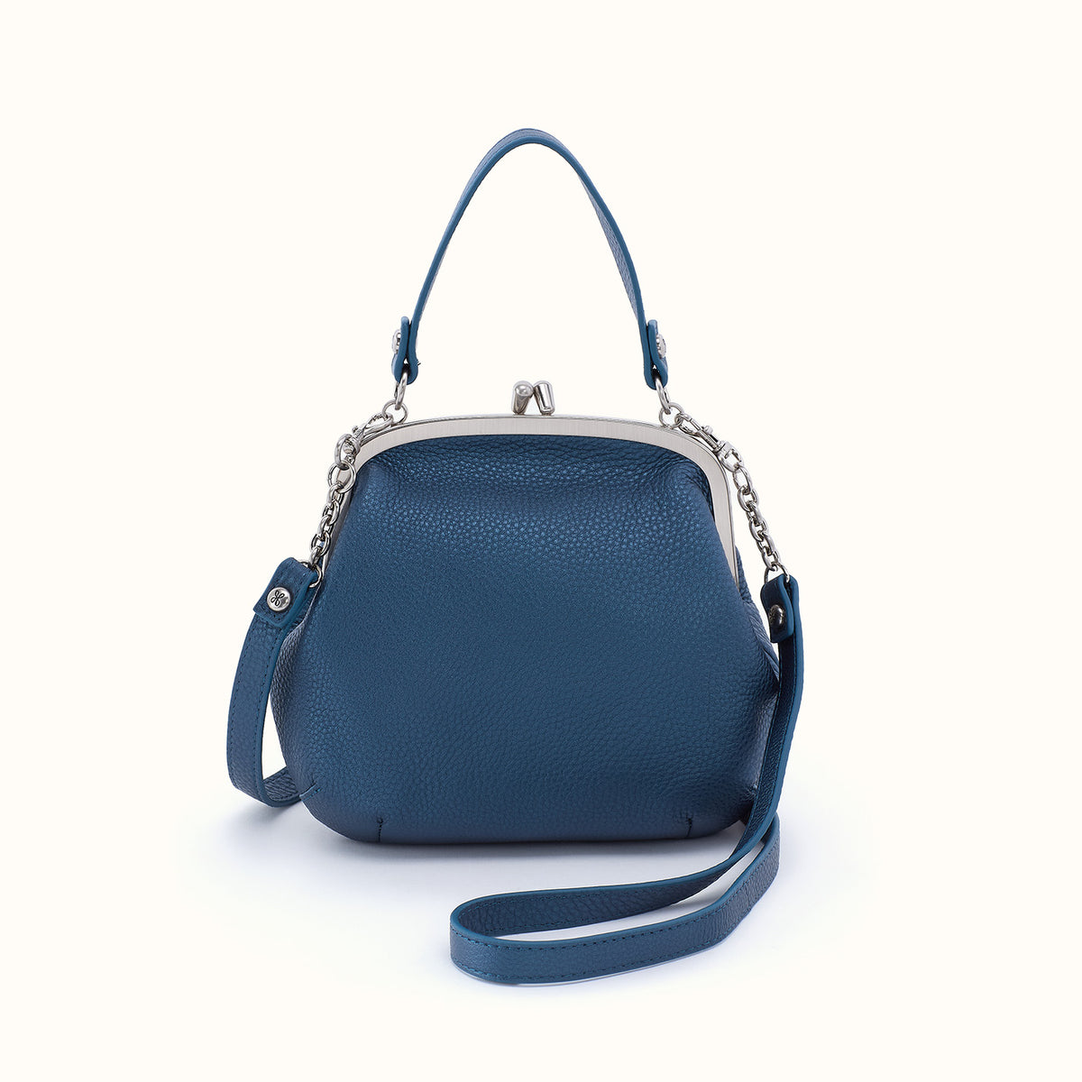 Alba Frame Crossbody In Metallic Leather